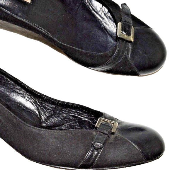 LUCA LUCA SIZE 9.5 10 M 40 BLACK SUEDE LEATHER PUMPS DRESS SHOES ITALY - Picture 4 of 6